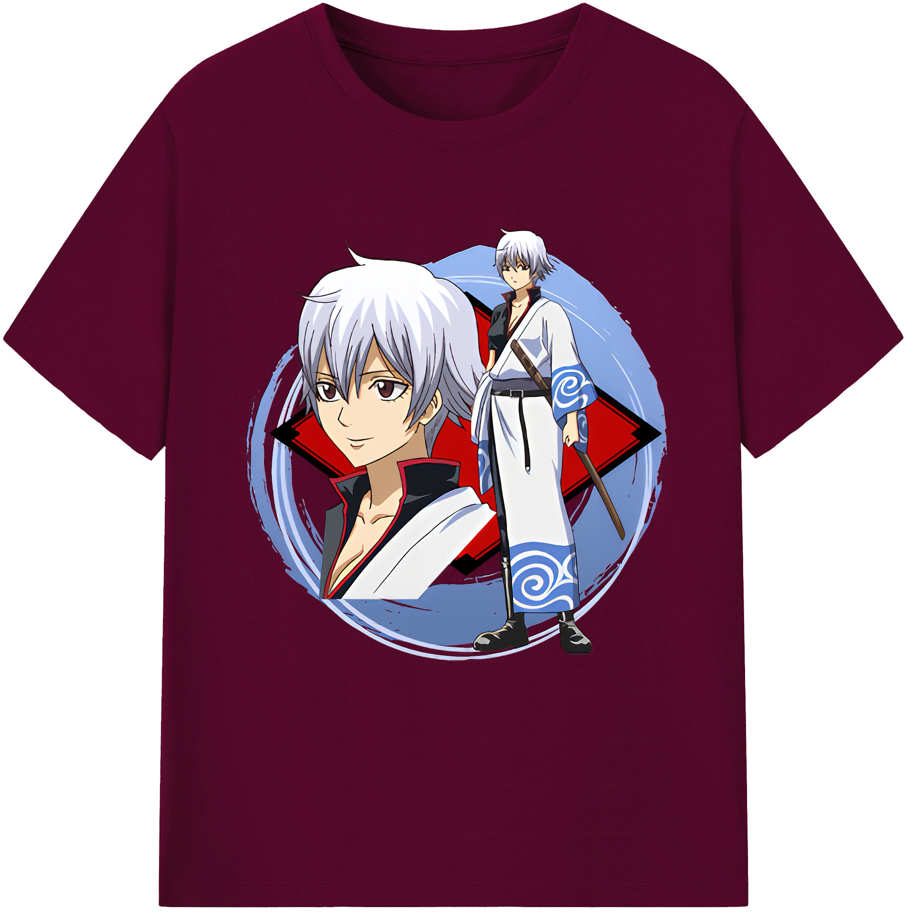 （画像用） ぎんたま 坂田銀時（さかたぎんとき） 神楽 志村新八（しむら しんぱち） GINTAMA Sakata Gintoki Kagura Shimura Shinpachi レディースカジュアルプリントTシャツ（綿100％）